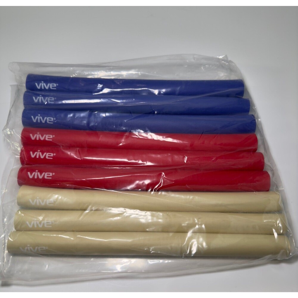 Vive Foam Tubing 9 Pack Utensil Padding Grips Spoon Fork Round Hollow NEW